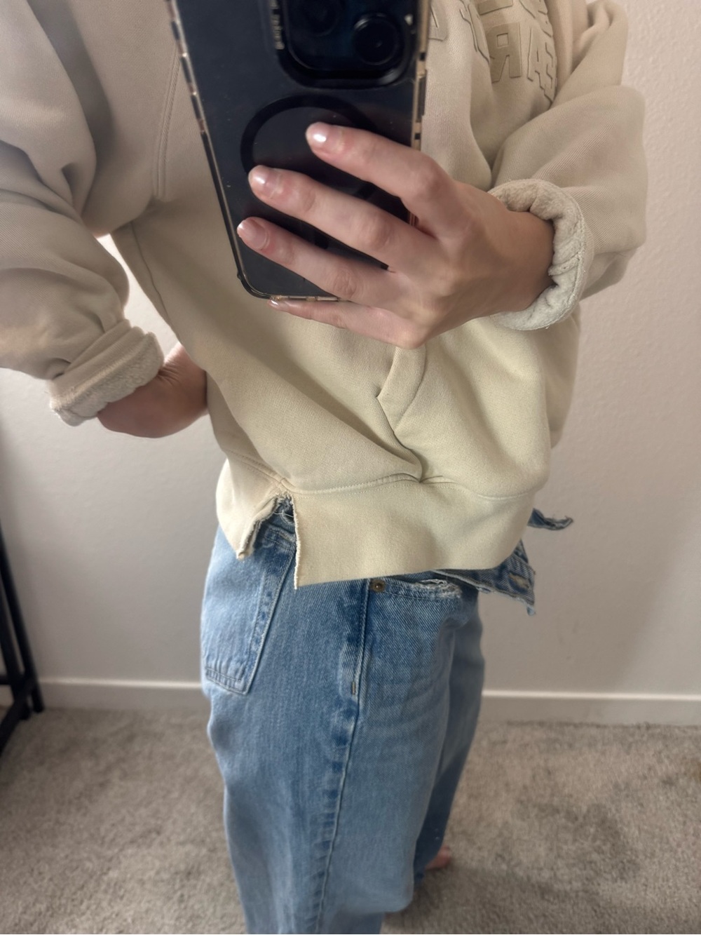 FEAR OF GOD Essentials Neutral Beige Pullover Hoodie XS - Picture 6 of 8
